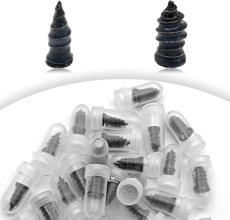 LTDCVTR 40Pcs Tire Repair Rubber Nail, Spiral Rubber Nails & Screw Plugs Tire Repair Kit Self-Service Vacuum Tire Puncture Repair Tool for Car, Motorcycle, Truck, Tractor, Jp -Reliable Tire Repair - Image 1
